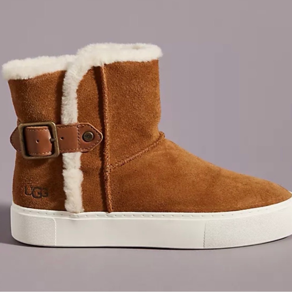 UGG Chestnut Suede Shearling Boots
